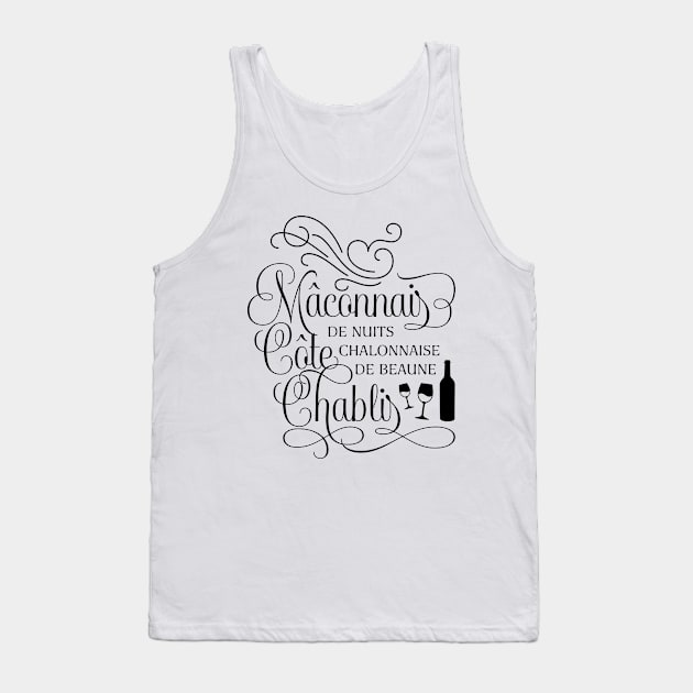 Notable Regions: Burgundy Wine Lover Tank Top by kippygo